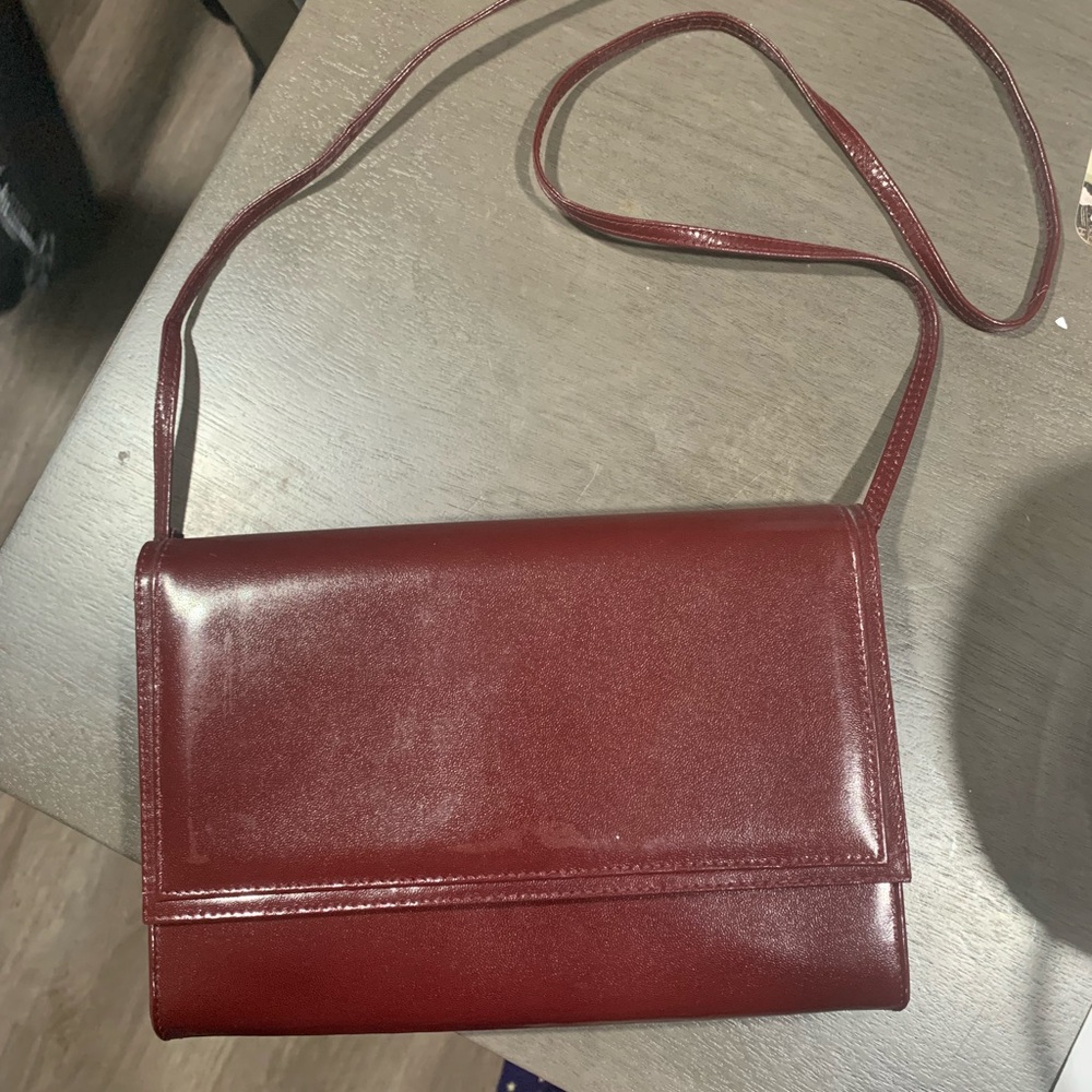 Vintage 80s Jay Herbert Burgundy Clutch